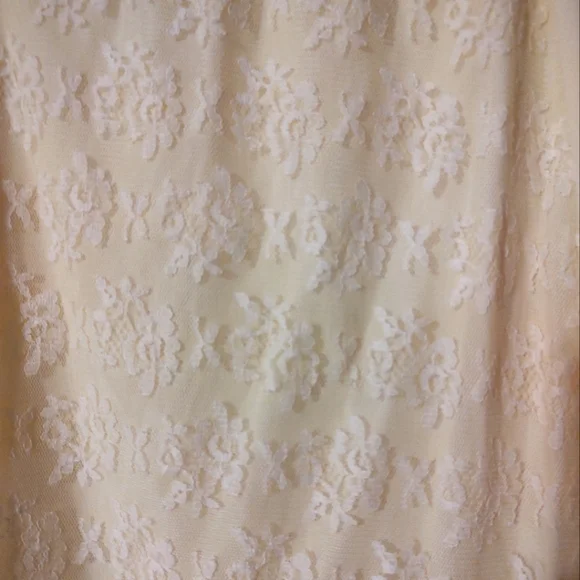 🔸💛🔸Divine Vintage 50's Buttercup Yellow Floral Lace & Satin Bow Slip - S/M - Picture 4 of 16